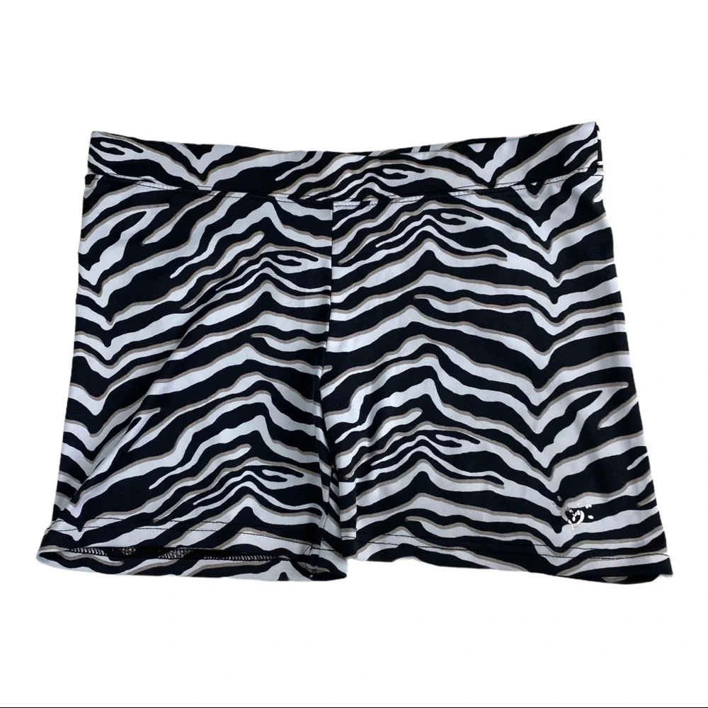 3/$20 Justice Girls Zebra Print Bike Shorts